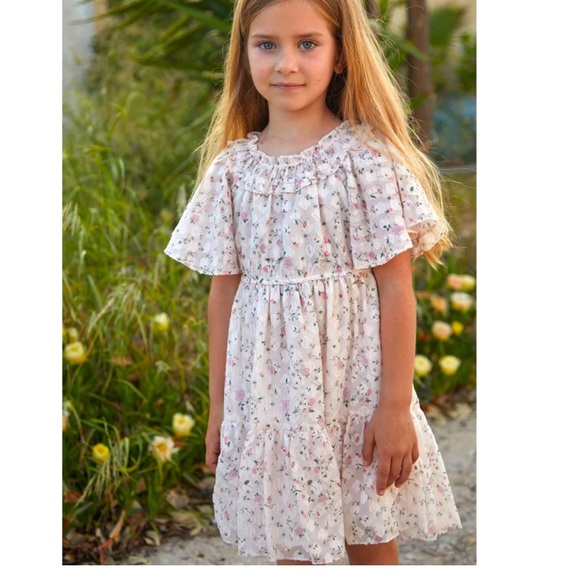 Nueces Other - Nueces Pink Printed Fantasy Ribadesella Dress Size 10 Brand New